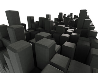 Obraz premium background of 3d black pillar