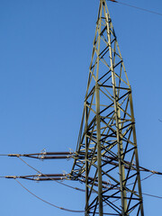 close up of High voltage pylons