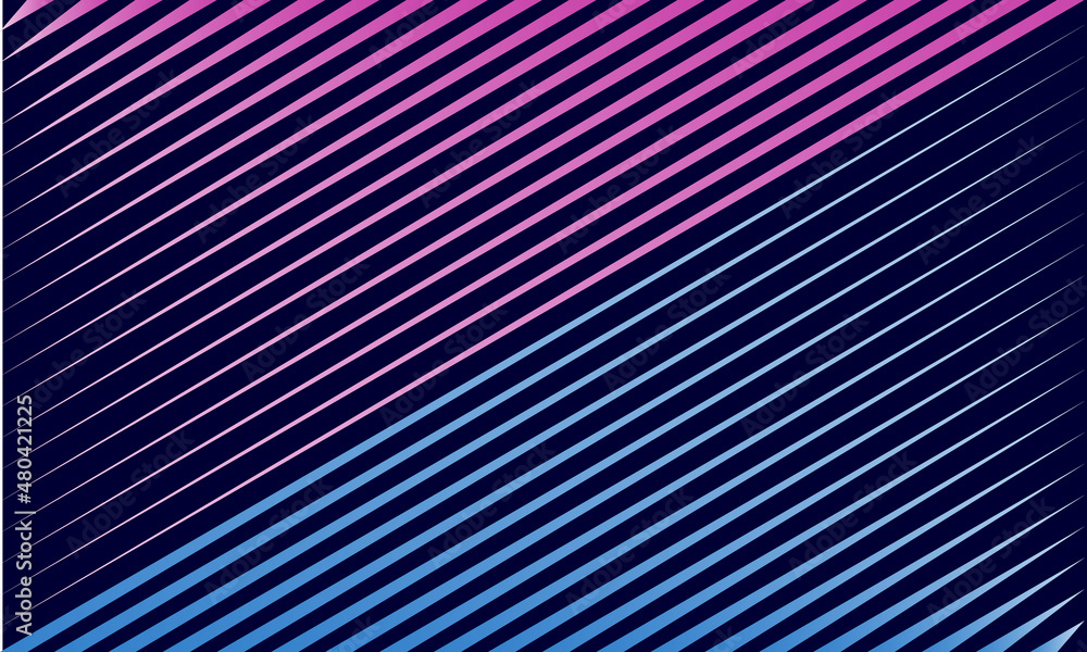 Poster blue and purple abstract vector background with diagonal lines.