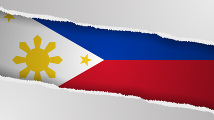 EPS10 Vector Patriotic background with Philippines flag colors.