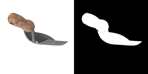 3D rendering illustration of a garden trowel