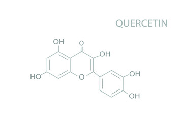 Quercetin molecular skeletal chemical formula.