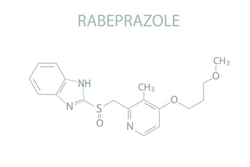 Rabeprazole molecular skeletal chemical formula.