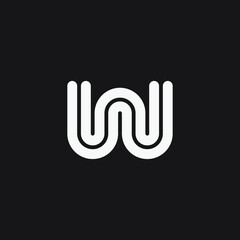 Initial letter W monogram logo design.