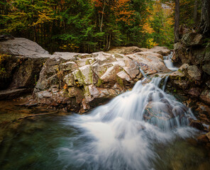 Waterfalls of New Hampshire in Fall Season