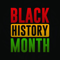Naklejka na ściany i meble Black history month february 2022 modern creative minimalist banner, sign, design concept, social media post, template with green, red and yellow african abstract background. 
