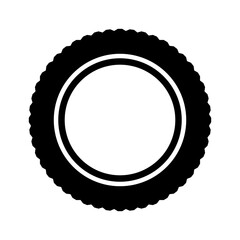 tire simple vector icon isolated on a white background.
