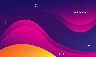 Abstract colorful background. Dynamic shapes composition. Vector illustration