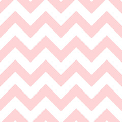 Pink color seamless pattern. Repeated chevron pattern. Girls prints design. Repeating monochrome shevron. Geometric striped background for cloth, textile. Swatch cute baby pattern. Vector illustration