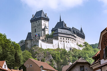 Karlstejn Castle - large Gothic castle founded 1348 by Charles IV