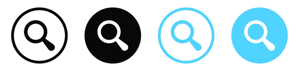 search icon magnifying glass loupe symbol, magnifier icon