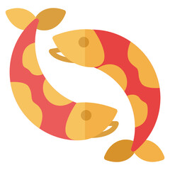 Fish Carps flat icon