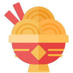 Noodle flat icon
