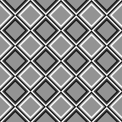 Fototapeta na wymiar Modern monochrome geometric background with regular square shapes. Seamless background as a black and white texture.