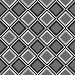 Modern monochrome geometric background with regular square shapes. Seamless background as a black and white texture.