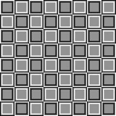 Modern monochrome geometric background with regular square shapes. Seamless background as a black and white texture.