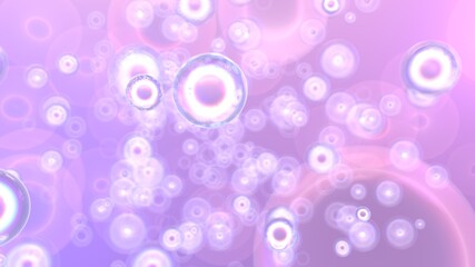 background wallpaper abstract glass spheres focus pink tint 3d render