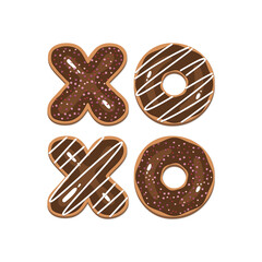 XOXO Hugs and Kisses Chocolate donuts Valentine's day