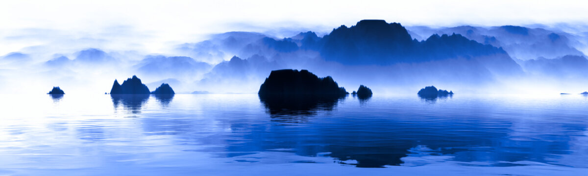 日の出, 雲, 山, 風景, 湖,