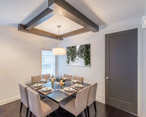 Modern dining room in luxury house.
