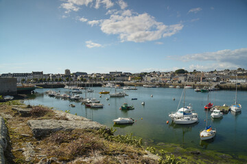 Landscape on the city of Concarneau in Finistere in Brittany