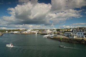Fototapeta na wymiar Landscape on the city of Concarneau in Finistere in Brittany