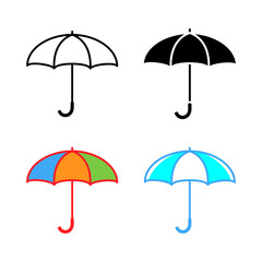 Umbrella icon. Water or sun protection symbol
