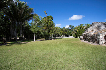 The ancient Mayan Ruins of Kohunlich in Mexico