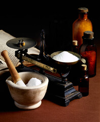 mortar and pestle vintage pharmacy