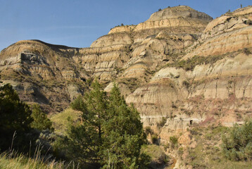 Fototapeta na wymiar Golden Rocky Butte in the Scenic Landscape