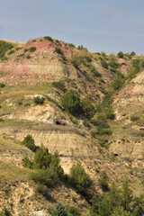 Colorful Mounds in the Badlands of North Dakota