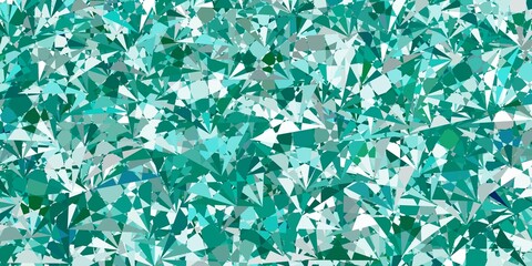 Light Green vector background with triangles.