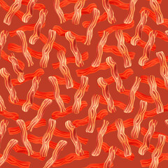 Bacon background concept illustration pattern food vector template