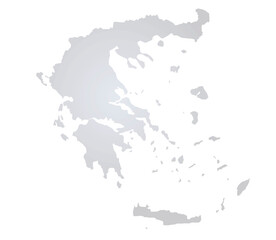 Greece  grey map. vector illustration
