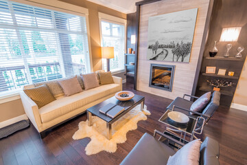 Interior design of a luxury living room