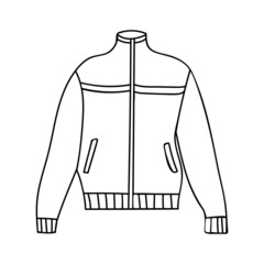 Man sport jacket doodle illustration in vector. Hand drawn sport jacket icon in vector