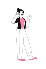 Cute office employee concept