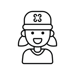 Winter Mom Line Icon