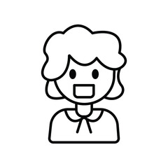 Shocked Mom Line Icon