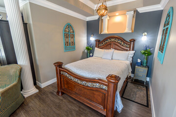 Beautiful and modern home and hotel bedroom interior design.