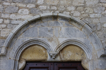 Obraz premium Manoppello - Abruzzo - Abbey of Santa Maria d'Arabona - External lunettes of the balconies and windows