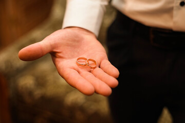 Wedding rings of the newlyweds