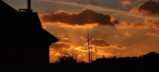 sunset in the mountains