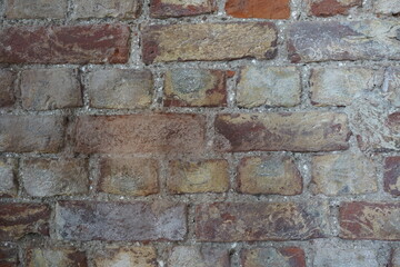 detail of orange wall bricks