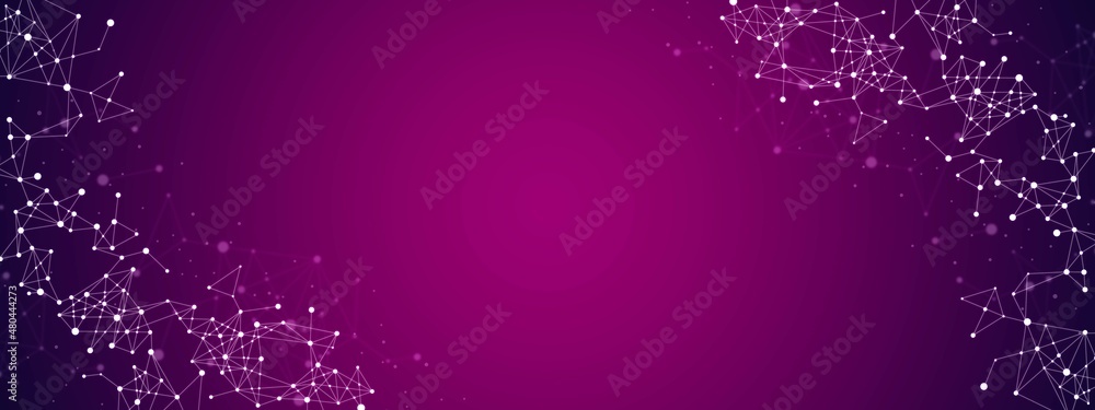 Poster vector abstract background frame. texture of damaged network, thin plexus, connections. design digit