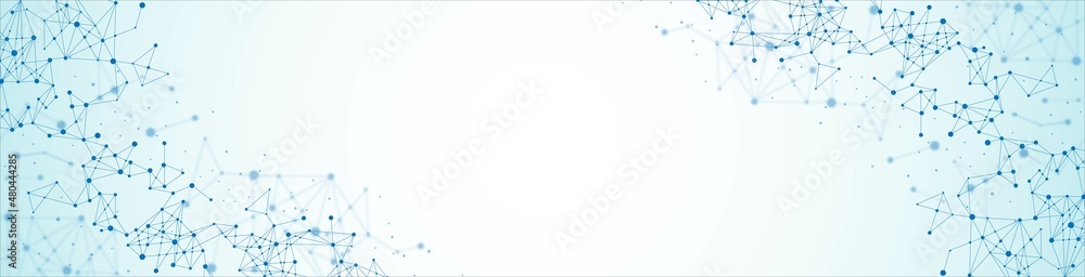 Poster vector abstract background frame. texture of damaged network, thin plexus, connections. design of di