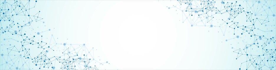 Vector abstract background frame. Texture of damaged network, thin plexus, connections. Design of digital technologies, networks. Points and lines of wave pattern. Poster for medicine, websites.