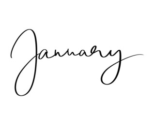 January handlettering calendar 