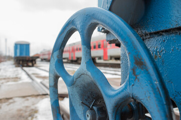 Wheel of an old boxcar