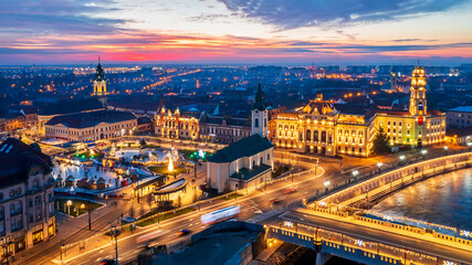 Oradea, Romania - Amazing Christmas Market in Union Square.